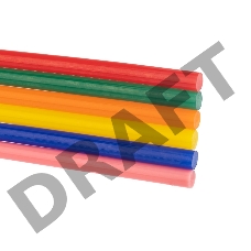 Клеевые стержни REXANT, Ø7 мм, 100 мм, цветные, 12 шт., блистер