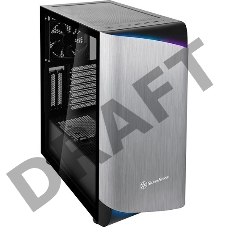 Корпус SilverStone SST-SEA1SB-G чёрный (ATX, закаленное стекло, fan 200 мм 2шт, fan 120 мм 1шт,USB 3.0 x 2 USB 3.1 Gen 2 Type-C x 1 Combo, HD Audio)