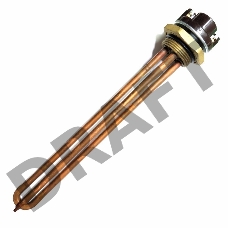 Нагревательный элемент для бойлера, ТЭН, RDT - 1500 Вт, фланец М6, 42 мм, с терморегулятором 70 градусов и прокладкой