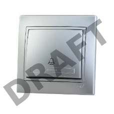 Выключатель кнопочный 1-кл. СП Мира метал. сер. Lezard 701-1010-103