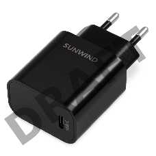 Сетевое зар./устр. SunWind SWWA2 3A PD черный (SWWA2H0100BK)