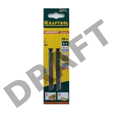 Пилки для лобзика KRAFTOOL 159516-2,5  CrV по дер,фанере,лам. обр.рез EUхвост. шаг2.5мм 75мм 2шт.