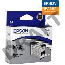 Струйный картридж EPSON C13T580800 для Stylus Pro 3800 80 мл matte  black
