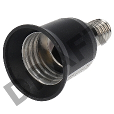 Переходник цокольный E14-E27 черный REXANT