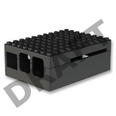 Корпус RA182 black для микрокомпьютера Raspberry Pi 3 ACD Black ABS Plastic Building Block case for Raspberry Pi 3