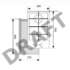 Встраиваемая газовая варочная панель LEX GVG 321 white  4000Вт 2 комфорки белый