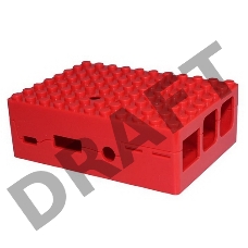 Корпус RA183 red для микрокомпьютера Raspberry Pi 3 ACD Red ABS Plastic Building Block case for Raspberry Pi 3