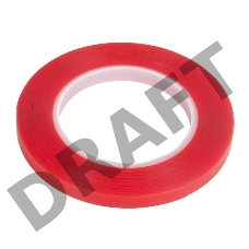 Скотч двусторонний прозрачный 3M с красной защитной лентой ширина 10мм длина 25м