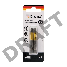 Бита для шуруповерта KRANZ Torx T25х50 мм (2 шт./уп.)