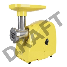 Мясорубка Аксион М 31.01 желтый корпус, 1500 Вт, произ. 100 кг/час, ф-ция реверс, отсек для хранения принадлежностей