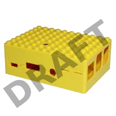 Корпус RA185 yellow для микрокомпьютера Raspberry Pi 3. RA185 Корпус ACD Yellow ABS Plastic Building Block case for Raspberry Pi 3