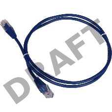 Патч-корд TWT UTP кат.5e, с заливными колпачками, 0.5 м, синий