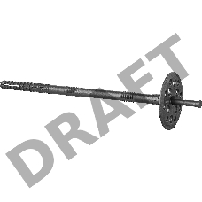 Дюбель для изоляционных материалов полипропиленовый, пластиковый стержень, 10 x 140 мм, 100 шт, ЗУБР