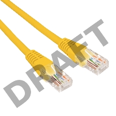 Патч-корд U/UTP, CAT 5e, RJ45-RJ45, 26AWG, ZH нг(А)-HF, желтый, 5м  REXANT
