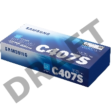 Тонер-картридж SAMSUNG CLT-C407S/ ST998A голубой для Samsung CLP-320/325/CLX-3185 (1000стр.)