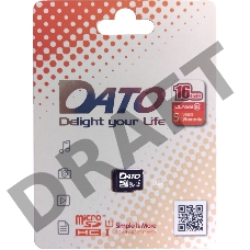 Флеш карта microSDHC 16Gb Class10 Dato DTTF016GUIC10 w/o adapter