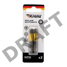 Бита для шуруповерта KRANZ PZ3х50 мм (2 шт./уп.)