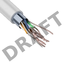 Кабель витая пара REXANT F/UTP, категория 5e, ZH нг(А)-HF, 4PR, 24AWG, внутренний, серый, 305 м