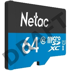 Флеш карта microSDHC 64GB Netac P500 <NT02P500STN-064G-S>  (без SD адаптера) 80MB/s