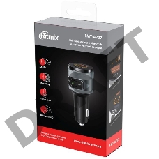 Автомобильный FM-модулятор Ritmix FMT-A707 черный MicroSD BT USB