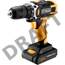 Дрель-шуруповерт Deko DKCD20FU-Li аккум. патрон:быстрозажимной