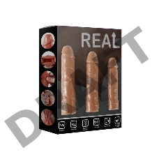 Набор насадок REAL закрытого типа для увеличения длины и обхвата полового члена