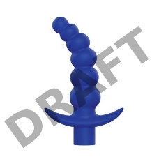 Синяя вибрирующая анальная елочка Sweet Toys - 10,8 см.