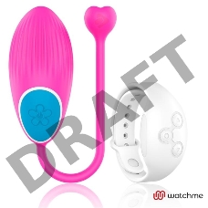 Розовое виброяйцо с белым пультом-часами Wearwatch Egg Wireless Watchme