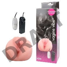 Вагина Erowoman-Eroman телесного цвета с виброяйцом