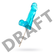 Леденец Sosuчki, «Пенис Blue Curacao», голубой 173гр.