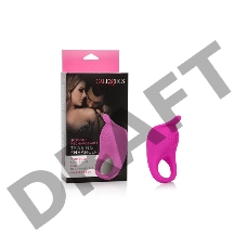 Ярко-розовое эрекционное виброкольцо Silicone Rechargeable Teasing Enhancer