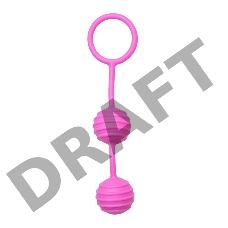 Розовые вагинальные шарики с ребрышками Pleasure Balls