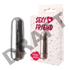 Серебристая гладкая вибропуля Sexy Friend - 8,3 см.
