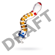 Нереалистичный фаллоимитатор Sexus Glass, стекло, прозрачный, 20 см