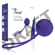 Фиолетовый вагинальный шарик Joyballs с петелькой