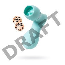 Вакуумный стимулятор клитора с язычком JOS DINGO, силикон, голубой, 9,5 см