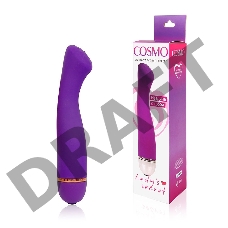 Фиолетовый силиконовый вибратор Cosmo с 20 режимами вибрации - 15,5 см. 