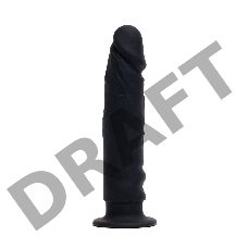 Фаллоимитатор анальный силиконовый  черный, 15 см х 2.5 см47533-MM
