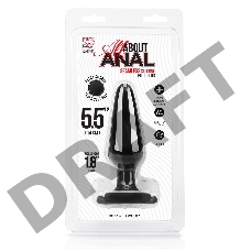 Черный плаг из силикона - 14 см.