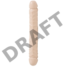 Фаллоимитатор DOUBLE HEADER двухголовый телесный Jr. Veined Double Header 12 - Bender - White