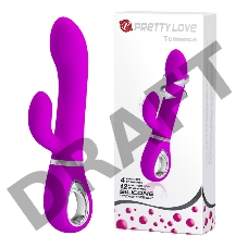 Вибромассажер с функцией ротации и клиторальным стимулятором Baile PrettyLove Ternence