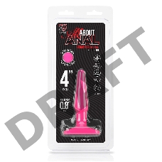 Розовый плаг из силикона - 10 см.