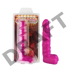 Анальный стимулятор с мошонкой. Фиолетовый