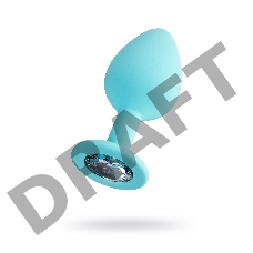 Анальная втулка ToDo by Toyfa Brilliant, водонепроницаемая, силикон, голубая, 8 см, Ø 3 см