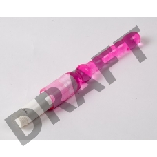 Розовый анальный стимулятор с вибрацией - 23,5 см.