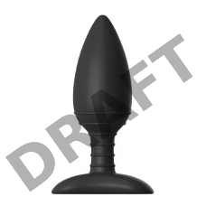 Чёрная вибровтулка NEXUS ACE MEDIUM с дистанционным управлением - 12 см.