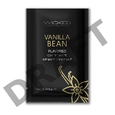 Лубрикант на водной основе с ароматом ванильных бобов Wicked Aqua Vanilla Bean - 3 мл.