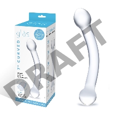 Прозрачный стеклянный фаллос для стимуляции точки G - 17 см.