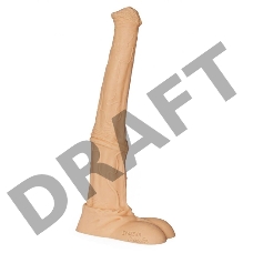 Телесный фаллоимитатор мустанга с ароматом ванили - 42 см.