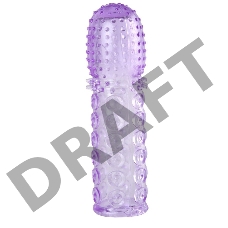 Насадка рельефная TOYFA, TPE, фиолетовый, 13,5 см